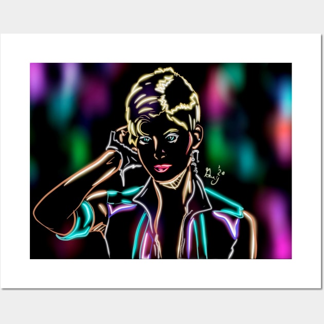 Neon Legend Of Billie Jean Wall Art by The Miseducation of David and Gary